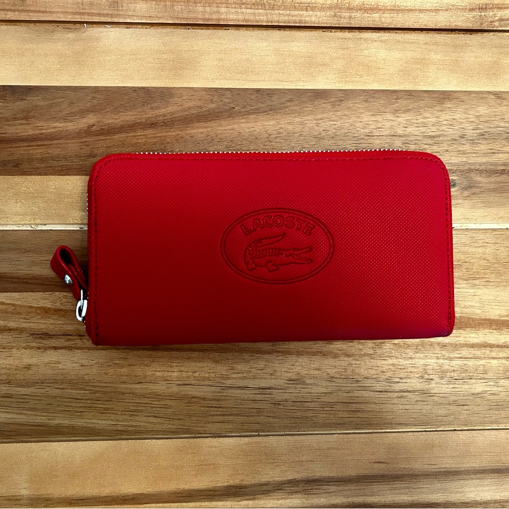 Lacoste Red Wallet PVC PU